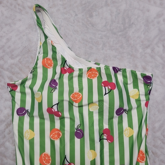 Modcloth The Lola One piece retro swimsuit Women's Size L Fruit Print NWOT - Picture 4 of 16